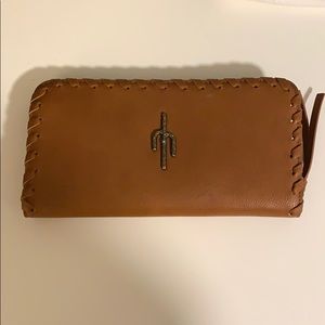 Brown wallet with cactus